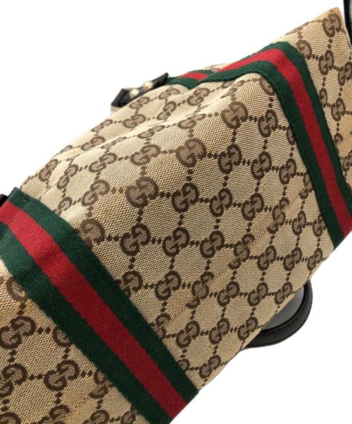GUCCI（グッチ）GUCCI (グッチ) GGキャンバストートバッグ ブラウンの古着・服飾アイテム