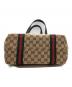 中古・古着 GUCCI (グッチ) GGキャンバストートバッグ ブラウン：30000円