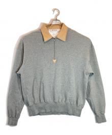 KYOU（キョウ）の古着「Leather Heavy Weight Sweat」｜グレー