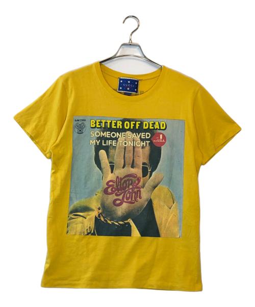 GUCCI（グッチ）GUCCI (グッチ) ELTON JOHN (エルトン・ジョン) プリントTシャツ イエロー サイズ:XSの古着・服飾アイテム