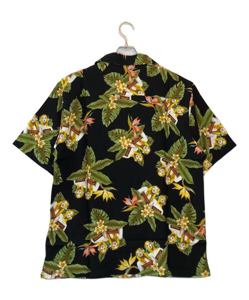 Hysteric Glamour（ヒステリックグラマー）Hysteric Glamour (ヒステリックグラマー) TROPIC CHANNEL柄 オープンカラーシャツ ブラック サイズ:XL 未使用品の古着・服飾アイテム