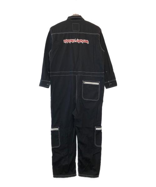 Hysteric Glamour（ヒステリックグラマー）Hysteric Glamour (ヒステリックグラマー) SOUND AND VISIONワッペン オールインワン ブラック サイズ:Laの古着・服飾アイテム