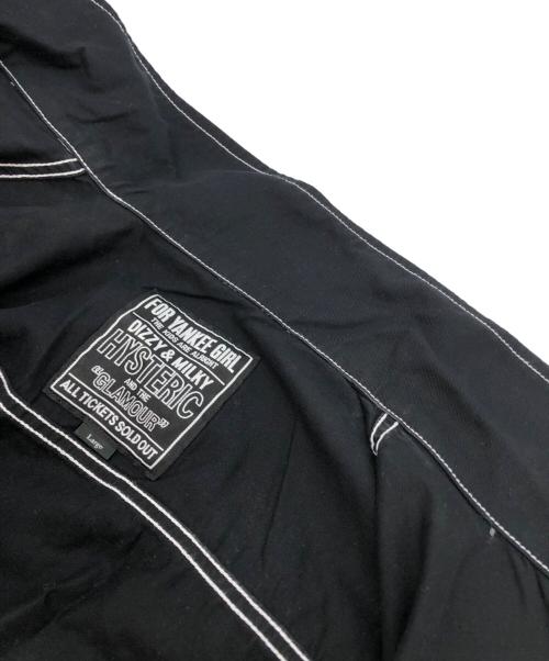 Hysteric Glamour（ヒステリックグラマー）Hysteric Glamour (ヒステリックグラマー) SOUND AND VISIONワッペン オールインワン ブラック サイズ:Laの古着・服飾アイテム