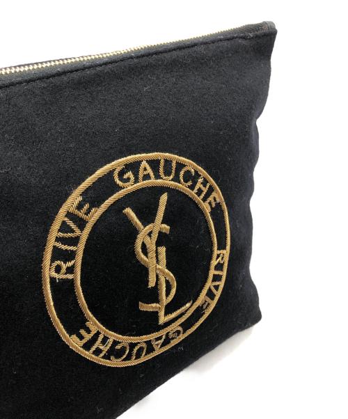 Saint Laurent Paris（サンローランパリ）Saint Laurent Paris (サンローランパリ) リヴゴーシュクラッチバッグ ブラックの古着・服飾アイテム