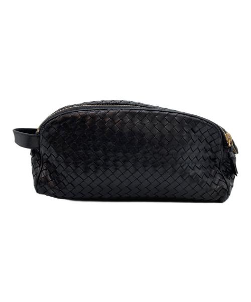 BOTTEGA VENETA（ボッテガベネタ）BOTTEGA VENETA (ボッテガベネタ) イントレチャートセカンドバッグ ブラックの古着・服飾アイテム