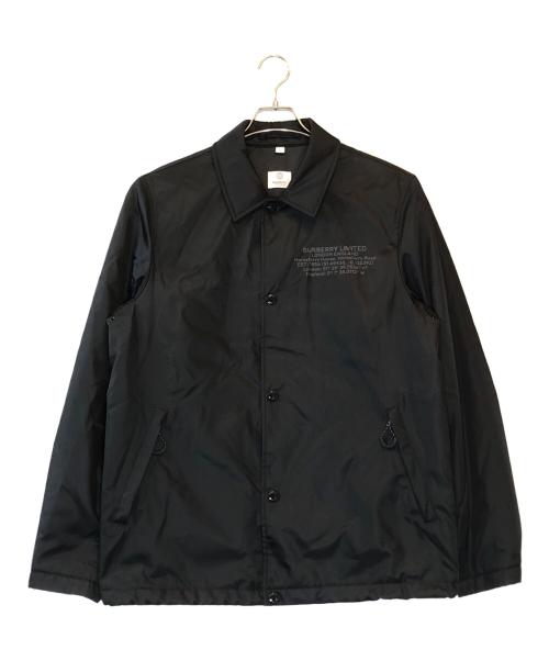 BURBERRY LONDON（バーバリーロンドン）BURBERRY LONDON (バーバリーロンドン) ロゴプリント中綿コーチジャケット ブラック サイズ:Mの古着・服飾アイテム