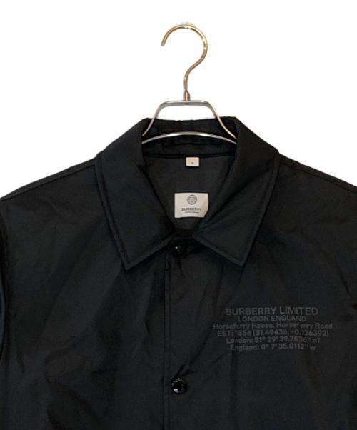 BURBERRY LONDON（バーバリーロンドン）BURBERRY LONDON (バーバリーロンドン) ロゴプリント中綿コーチジャケット ブラック サイズ:Mの古着・服飾アイテム