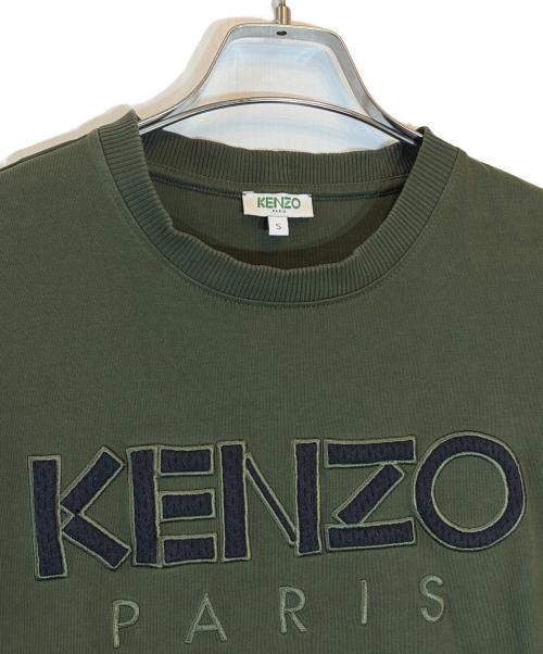 KENZO（ケンゾー）KENZO (ケンゾー) ロゴカットソー オリーブ サイズ:Sの古着・服飾アイテム