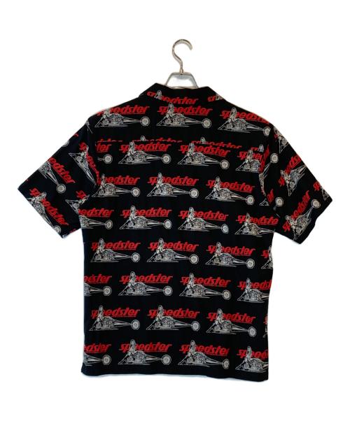 Hysteric Glamour（ヒステリックグラマー）Hysteric Glamour (ヒステリックグラマー) SPEEDSTER REMIX柄 オープンカラーシャツ ブラック サイズ:XLの古着・服飾アイテム