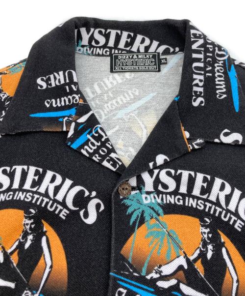 Hysteric Glamour（ヒステリックグラマー）Hysteric Glamour (ヒステリックグラマー) ISLAND DREAMS柄シャツ/BLACK ブラック サイズ:XLの古着・服飾アイテム
