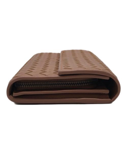 BOTTEGA VENETA（ボッテガベネタ）BOTTEGA VENETA (ボッテガベネタ) イントレチャート ナッパコンチネンタル ウォレット ピンク サイズ:下記参照の古着・服飾アイテム
