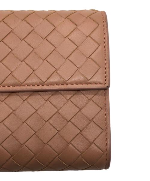 BOTTEGA VENETA（ボッテガベネタ）BOTTEGA VENETA (ボッテガベネタ) イントレチャート ナッパコンチネンタル ウォレット ピンク サイズ:下記参照の古着・服飾アイテム