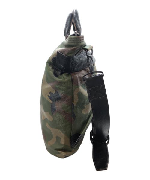 RAINBOW COUNTRY（レインボー カントリー）RAINBOW COUNTRY (レインボー カントリー) Leather Helmet Bag オリーブの古着・服飾アイテム