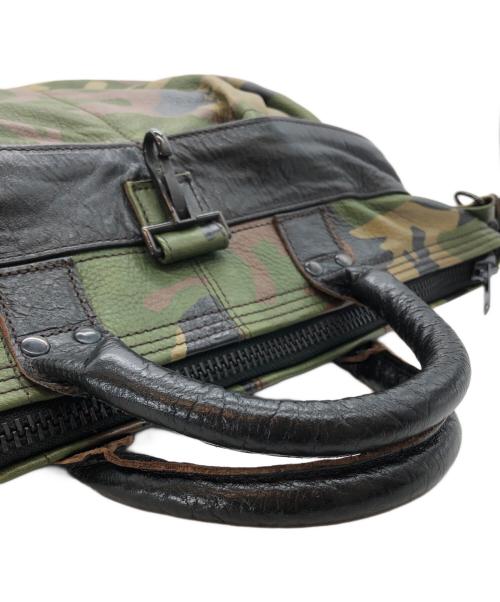 RAINBOW COUNTRY（レインボー カントリー）RAINBOW COUNTRY (レインボー カントリー) Leather Helmet Bag オリーブの古着・服飾アイテム