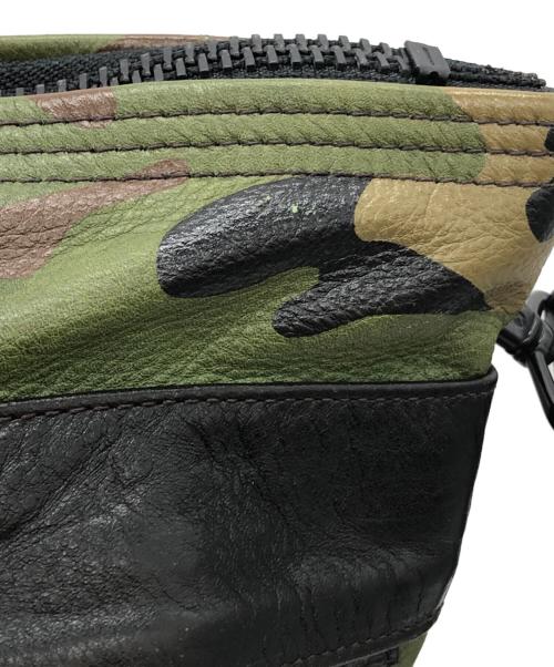 RAINBOW COUNTRY（レインボー カントリー）RAINBOW COUNTRY (レインボー カントリー) Leather Helmet Bag オリーブの古着・服飾アイテム