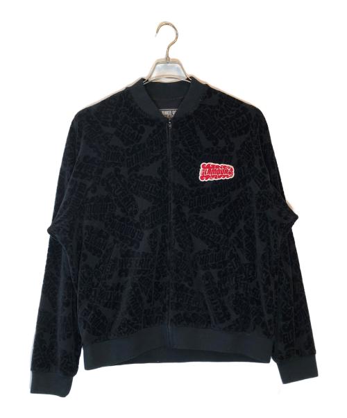 Hysteric Glamour（ヒステリックグラマー）Hysteric Glamour (ヒステリックグラマー) FLAME LOGO柄ジャカード ジャンパー ブラック サイズ:XLの古着・服飾アイテム