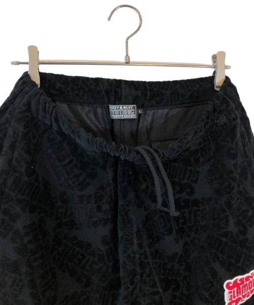 Hysteric Glamour（ヒステリックグラマー）Hysteric Glamour (ヒステリックグラマー) FLAME LOGO柄ジャカード スウェットパンツ ブラック サイズ:Lの古着・服飾アイテム