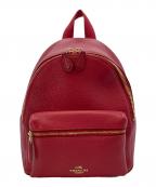 COACHコーチ）の古着「レザーリュック」｜レッド
