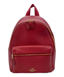 COACH（コーチ）の古着「レザーリュック」｜レッド