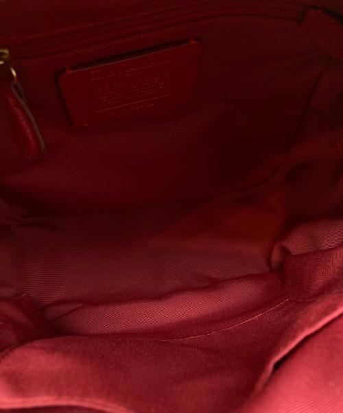 COACH（コーチ）COACH (コーチ) レザーリュック レッドの古着・服飾アイテム