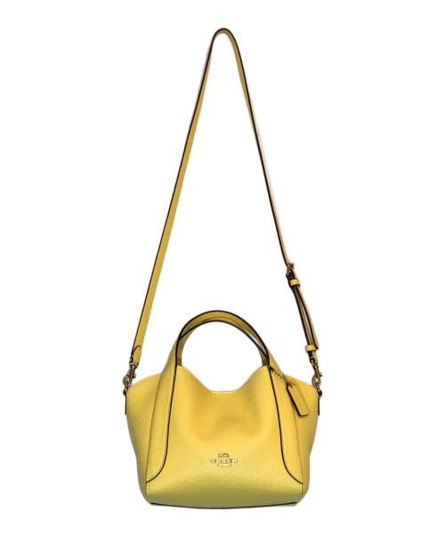 COACH（コーチ）COACH (コーチ) ハドリー ホーボー 2WAY ハンドバッグ レザー イエローの古着・服飾アイテム