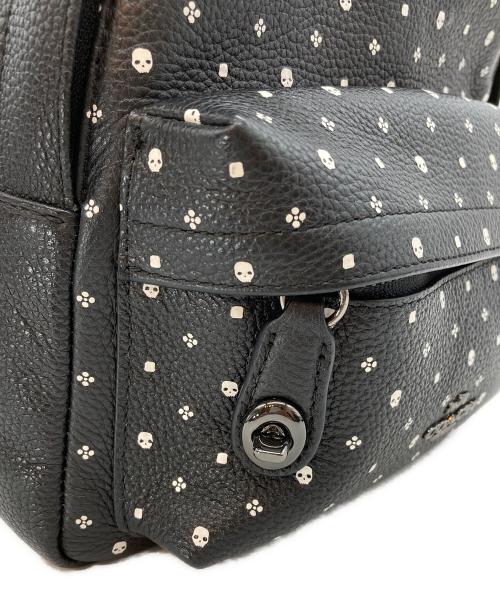 COACH（コーチ）COACH (コーチ) ドクロモチーフ リュック・デイパック レザー ブラック×ホワイトの古着・服飾アイテム