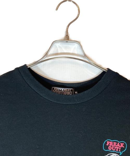 Hysteric Glamour（ヒステリックグラマー）Hysteric Glamour (ヒステリックグラマー) FREAK OUT刺繍 Tシャツ ブラック サイズ:XLの古着・服飾アイテム