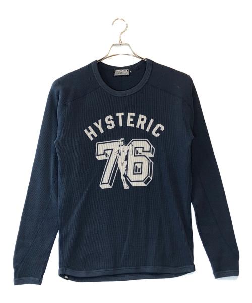 Hysteric Glamour（ヒステリックグラマー）Hysteric Glamour (ヒステリックグラマー) NUMBER 76 Tシャツ ネイビー サイズ:XLの古着・服飾アイテム