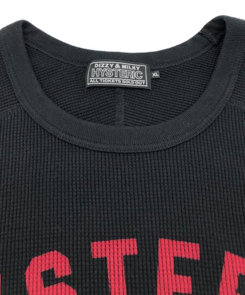 Hysteric Glamour（ヒステリックグラマー）Hysteric Glamour (ヒステリックグラマー) NUMBER 76 Tシャツ ブラック サイズ:XLの古着・服飾アイテム