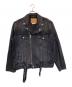 LEVI'S PReMIUM（リーバイス プレミアム）の古着「MOTO TRUCKER JACKET」｜ブラック