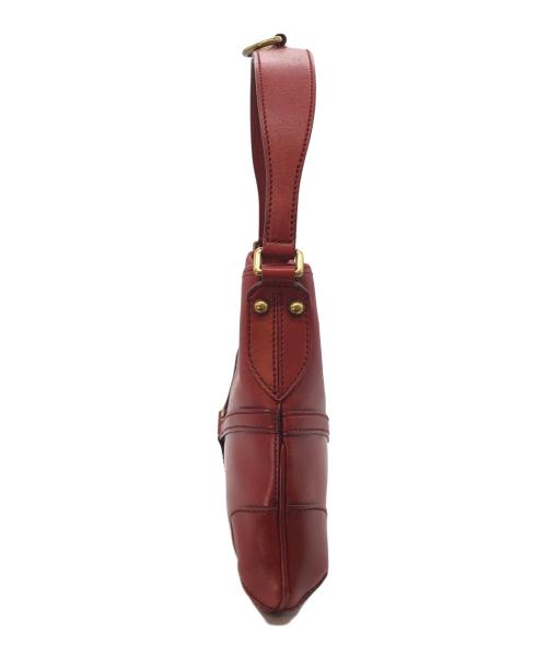 GUCCI（グッチ）GUCCI (グッチ) レザーワンショルダーバッグ レッドの古着・服飾アイテム