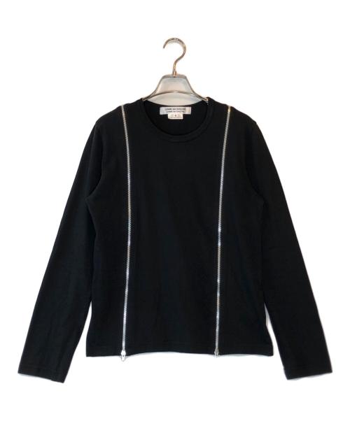 COMME des GARCONS COMME des GARCONS（コムデギャルソン コムデギャルソン）COMME des GARCONS COMME des GARCONS (コムデギャルソン コムデギャルソン) ZIPデザインカットソー ブラック サイズ:Sの古着・服飾アイテム
