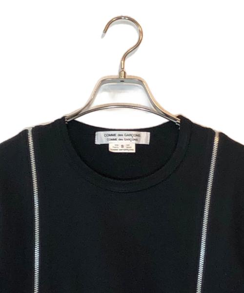 COMME des GARCONS COMME des GARCONS（コムデギャルソン コムデギャルソン）COMME des GARCONS COMME des GARCONS (コムデギャルソン コムデギャルソン) ZIPデザインカットソー ブラック サイズ:Sの古着・服飾アイテム