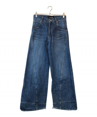 【即発送】YUKI HASHIMOTO デニム インディゴ クラッシュ加工 44 中古・古着通販】YUKI HASHIMOTO (ユウキハシモト) デニムパンツ