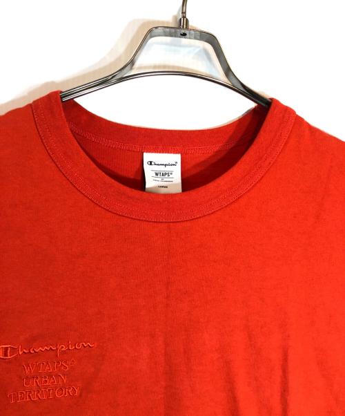 Champion（チャンピオン）Champion (チャンピオン) WTAPS (ダブルタップス) Academy S/S T-Shirts オレンジ サイズ:Lの古着・服飾アイテム