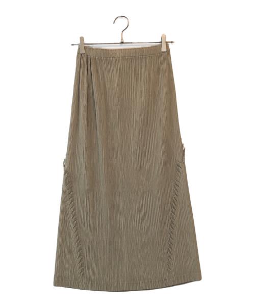 ISSEY MIYAKE（イッセイミヤケ）ISSEY MIYAKE (イッセイミヤケ) プリーツスカート ベージュ サイズ:2の古着・服飾アイテム