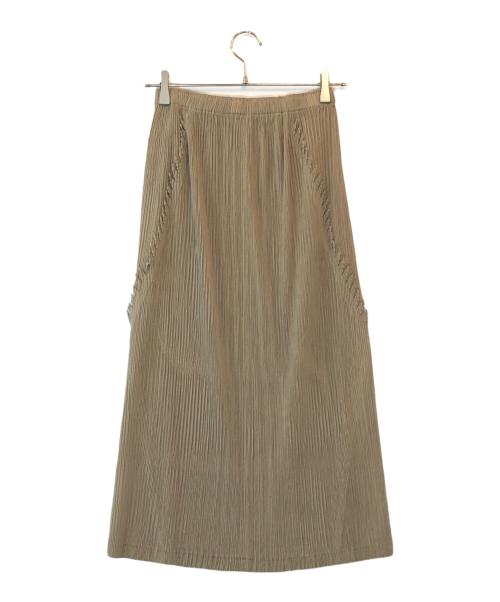 ISSEY MIYAKE（イッセイミヤケ）ISSEY MIYAKE (イッセイミヤケ) プリーツスカート ベージュ サイズ:2の古着・服飾アイテム