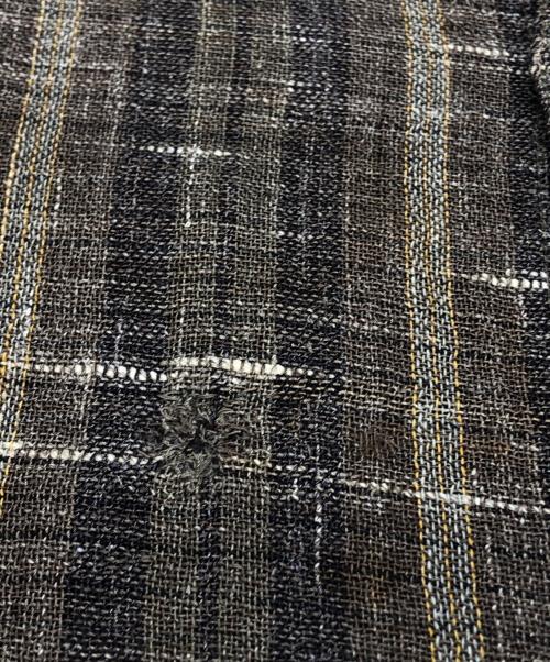 ISSEY MIYAKE（イッセイミヤケ）ISSEY MIYAKE (イッセイミヤケ) ウールリネンシャツ ブラウン サイズ:Ｍの古着・服飾アイテム