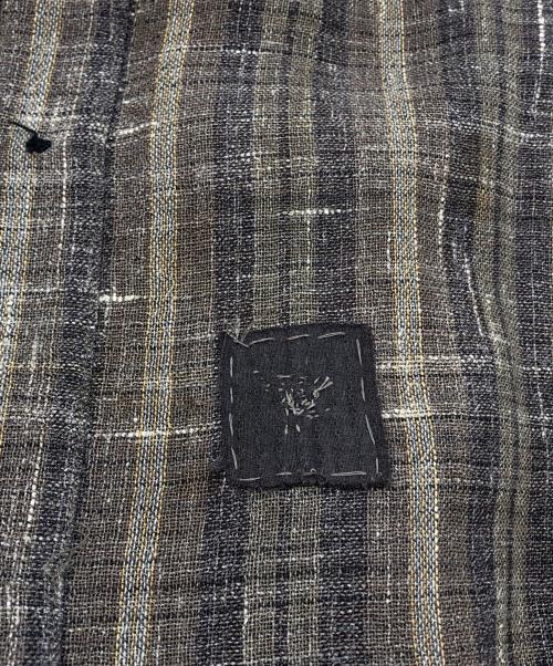 ISSEY MIYAKE（イッセイミヤケ）ISSEY MIYAKE (イッセイミヤケ) ウールリネンシャツ ブラウン サイズ:Ｍの古着・服飾アイテム
