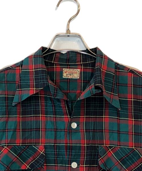 McGREGOR（マックレガー）McGREGOR (マックレガー) オープンカラーチェックシャツ グリーン サイズ:Mの古着・服飾アイテム