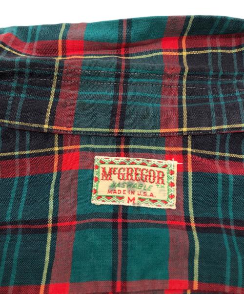 McGREGOR（マックレガー）McGREGOR (マックレガー) オープンカラーチェックシャツ グリーン サイズ:Mの古着・服飾アイテム