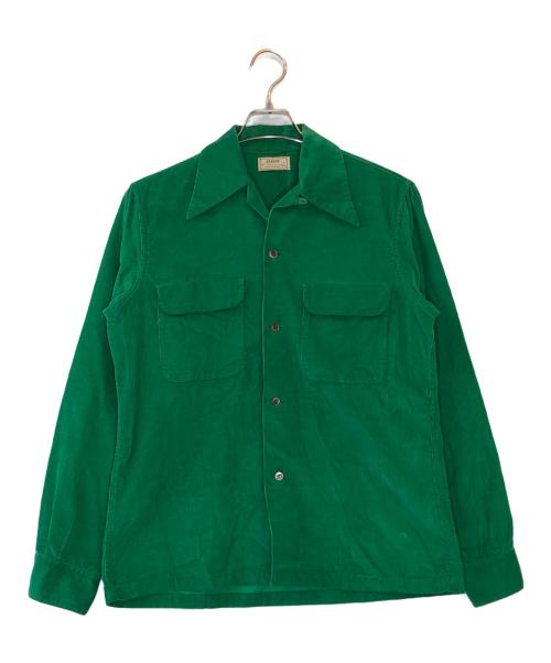 ARROW（アロー）ARROW (アロー) オープンカラーコーデュロイシャツ グリーン サイズ:Ｓ（14-14 1/2)の古着・服飾アイテム