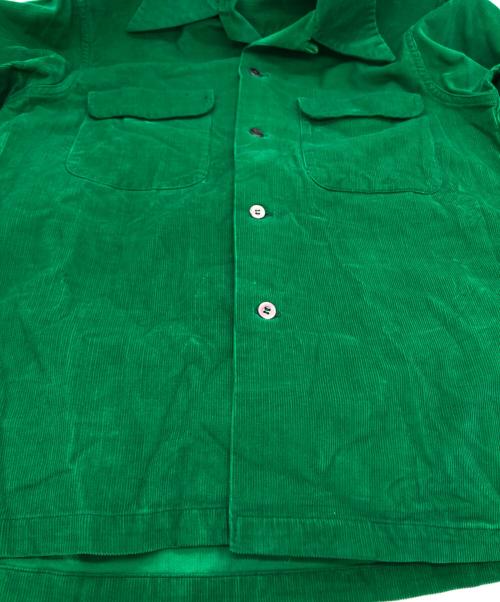 ARROW（アロー）ARROW (アロー) オープンカラーコーデュロイシャツ グリーン サイズ:Ｓ（14-14 1/2)の古着・服飾アイテム