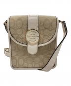 COACHコーチ）の古着「ノース／サウス ロニー クロスボディ シグネチャー ジャカード N/A」｜アイボリー