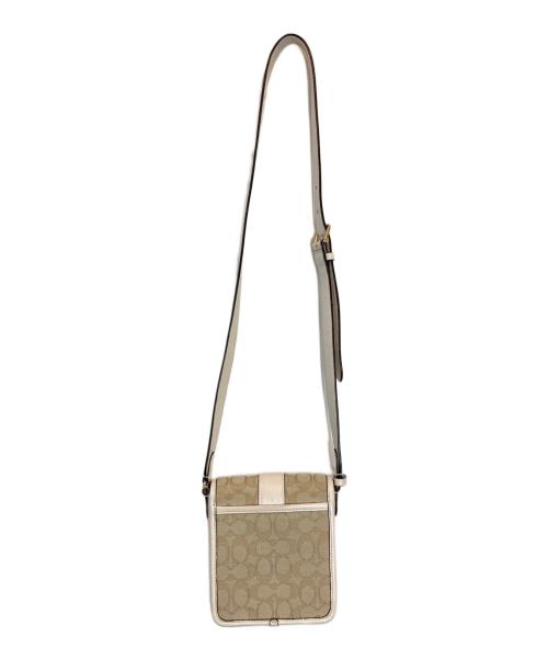 COACH（コーチ）COACH (コーチ) ノース／サウス ロニー クロスボディ シグネチャー ジャカード N/A アイボリーの古着・服飾アイテム