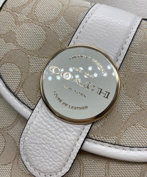 COACH（コーチ）COACH (コーチ) ノース／サウス ロニー クロスボディ シグネチャー ジャカード N/A アイボリーの古着・服飾アイテム