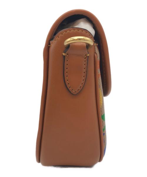 COACH（コーチ）COACH (コーチ) ウィロウ サドル バッグ レインボー シグネチャー キャンバス ブラウンの古着・服飾アイテム