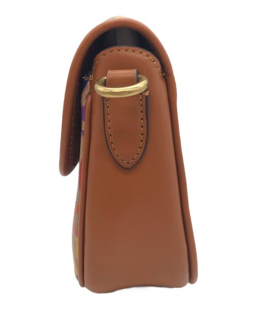 COACH（コーチ）COACH (コーチ) ウィロウ サドル バッグ レインボー シグネチャー キャンバス ブラウンの古着・服飾アイテム