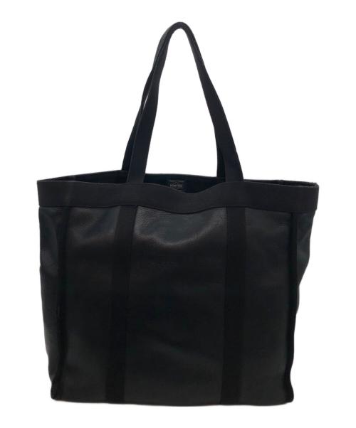 PORTER（ポーター）PORTER (ポーター) STAND TOTE BLACK LEATHER ブラックの古着・服飾アイテム