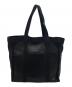 PORTER（ポーター）の古着「STAND TOTE BLACK LEATHER」｜ブラック